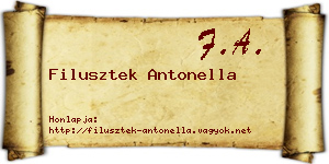 Filusztek Antonella névjegykártya